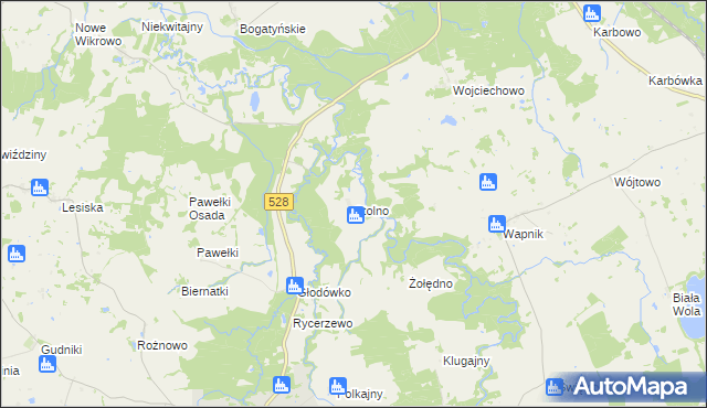 mapa Stolno gmina Miłakowo, Stolno gmina Miłakowo na mapie Targeo