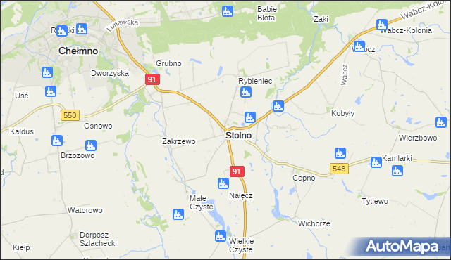 mapa Stolno powiat chełmiński, Stolno powiat chełmiński na mapie Targeo