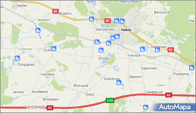 mapa Stroszki, Stroszki na mapie Targeo