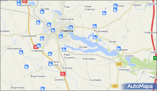 mapa Strużal, Strużal na mapie Targeo