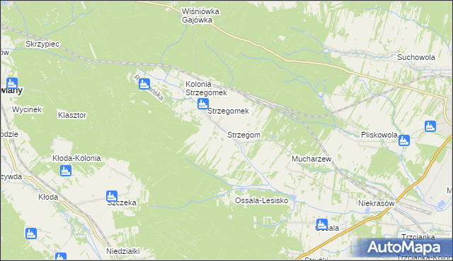 mapa Strzegom gmina Rytwiany, Strzegom gmina Rytwiany na mapie Targeo