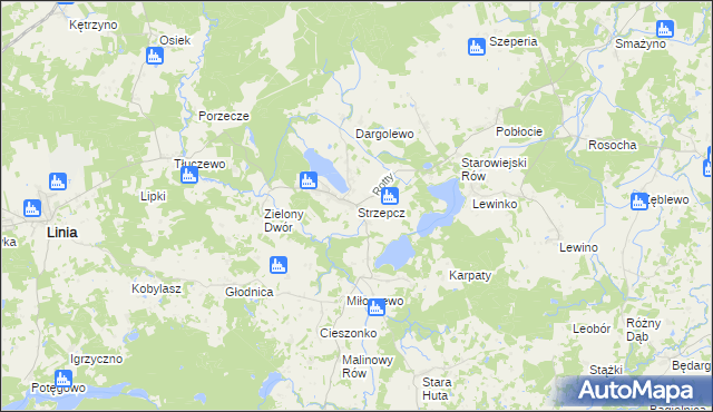 mapa Strzepcz, Strzepcz na mapie Targeo