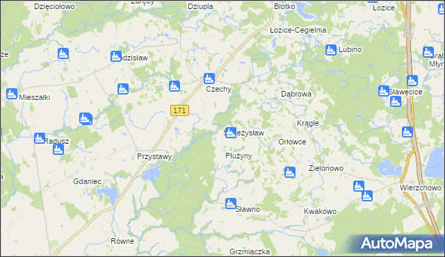 mapa Strzeżysław, Strzeżysław na mapie Targeo