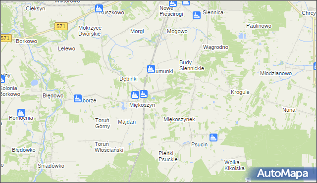 mapa Studzianki gmina Nasielsk, Studzianki gmina Nasielsk na mapie Targeo