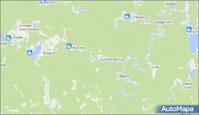 mapa Suchobrzeźnica, Suchobrzeźnica na mapie Targeo