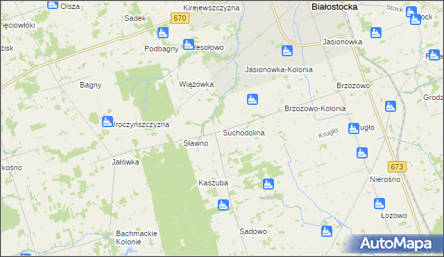 mapa Suchodolina, Suchodolina na mapie Targeo