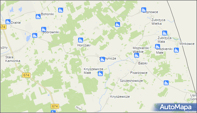 mapa Suchynicze, Suchynicze na mapie Targeo