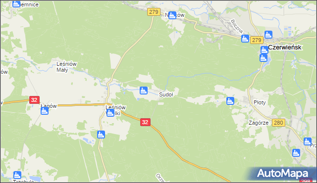 mapa Sudoł, Sudoł na mapie Targeo