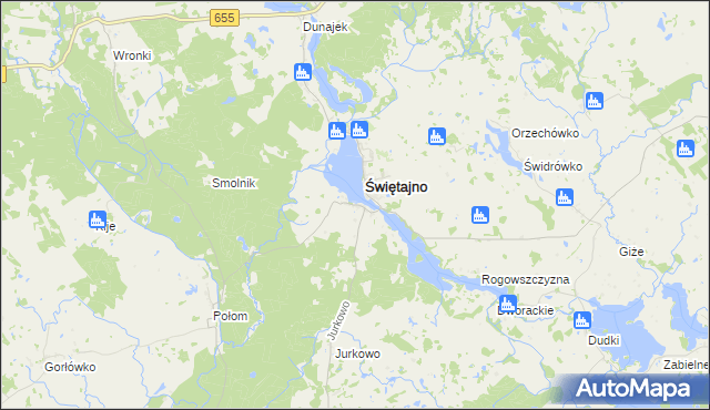 mapa Sulejki, Sulejki na mapie Targeo