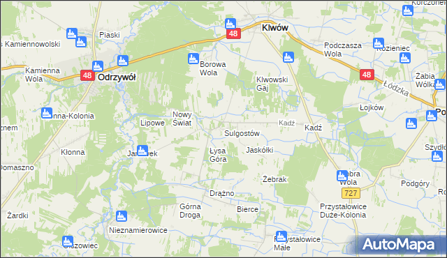 mapa Sulgostów, Sulgostów na mapie Targeo