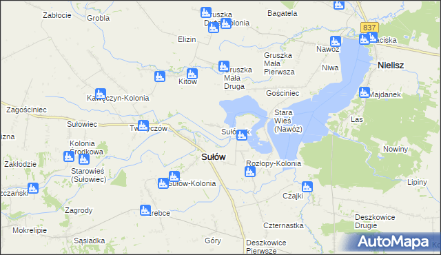mapa Sułówek gmina Sułów, Sułówek gmina Sułów na mapie Targeo