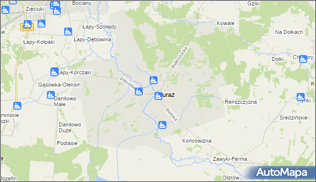 mapa Suraż, Suraż na mapie Targeo