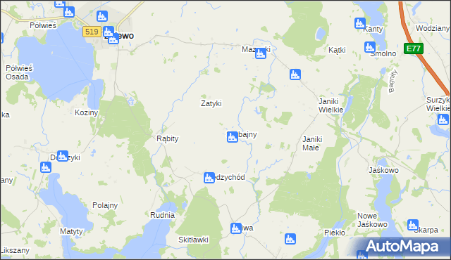 mapa Surbajny, Surbajny na mapie Targeo