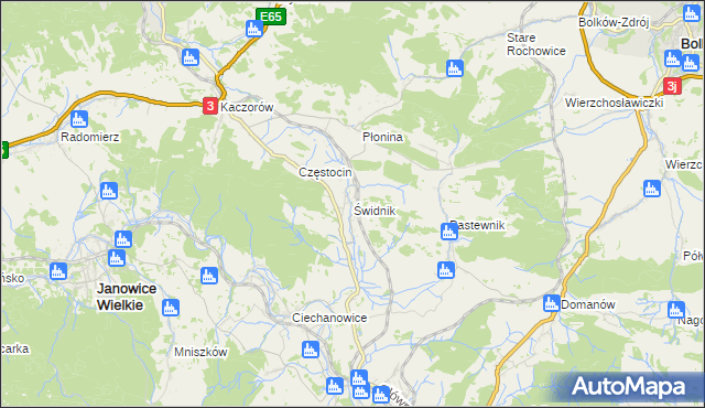 mapa Świdnik gmina Marciszów, Świdnik gmina Marciszów na mapie Targeo