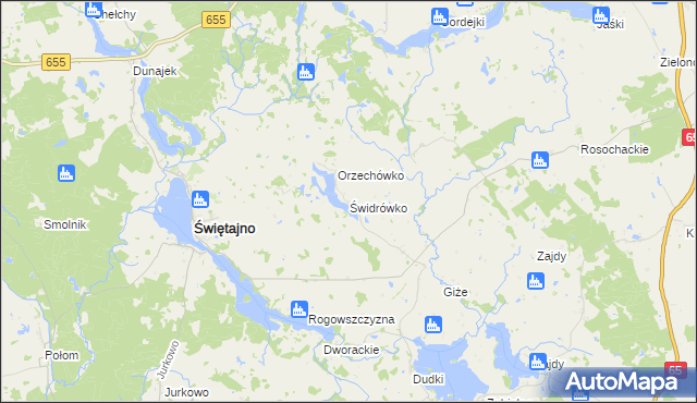 mapa Świdrówko, Świdrówko na mapie Targeo