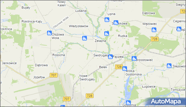 mapa Świdrygały, Świdrygały na mapie Targeo