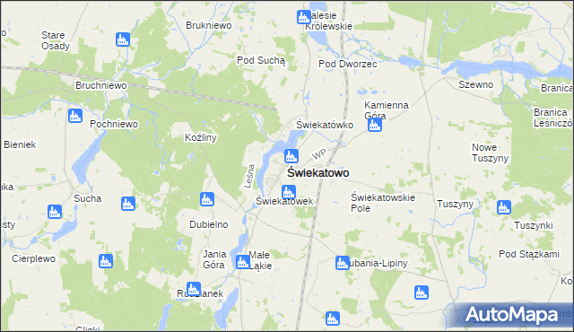 mapa Świekatowo, Świekatowo na mapie Targeo