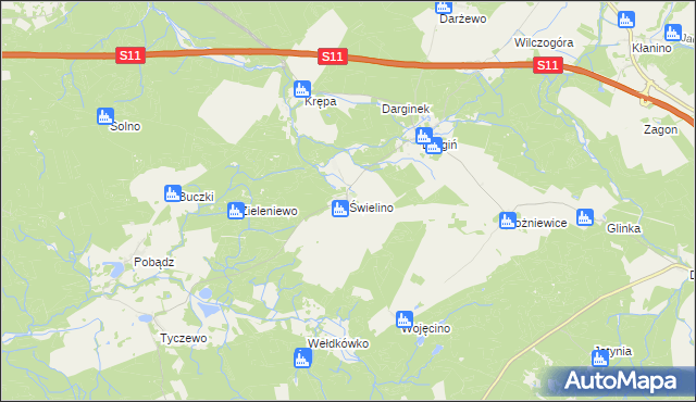 mapa Świelino, Świelino na mapie Targeo