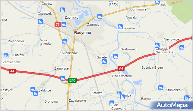 mapa Święte gmina Radymno, Święte gmina Radymno na mapie Targeo