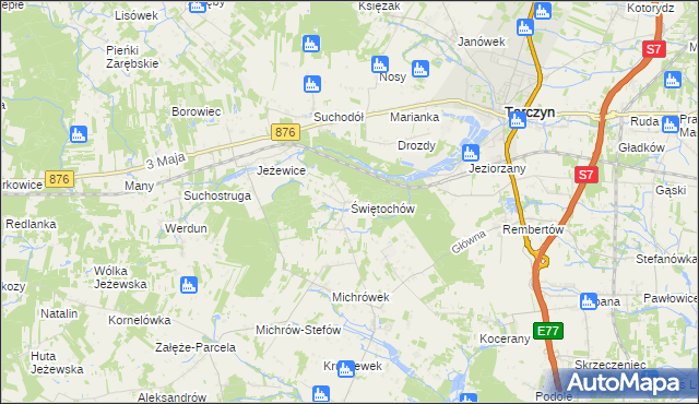 mapa Świętochów, Świętochów na mapie Targeo