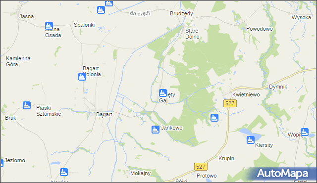 mapa Święty Gaj, Święty Gaj na mapie Targeo