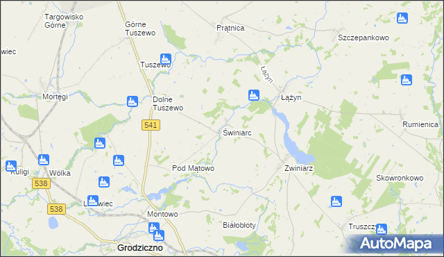 mapa Świniarc, Świniarc na mapie Targeo