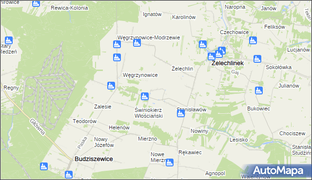 mapa Świniokierz Dworski, Świniokierz Dworski na mapie Targeo