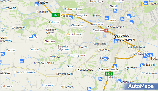 mapa Świrna, Świrna na mapie Targeo