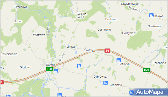 mapa Świtały, Świtały na mapie Targeo