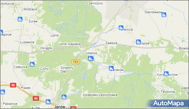 mapa Sygontka, Sygontka na mapie Targeo