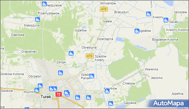 mapa Szadów Księży, Szadów Księży na mapie Targeo