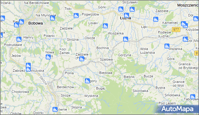 mapa Szalowa, Szalowa na mapie Targeo