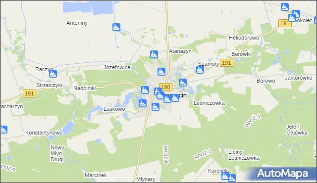 mapa Szamocin powiat chodzieski, Szamocin powiat chodzieski na mapie Targeo