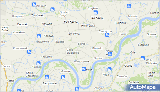 mapa Szczebrzusz, Szczebrzusz na mapie Targeo