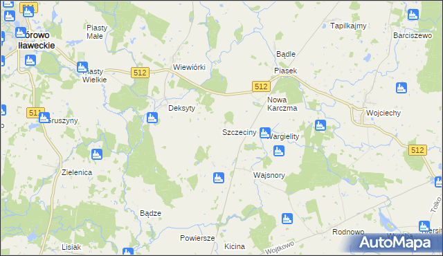 mapa Szczeciny, Szczeciny na mapie Targeo