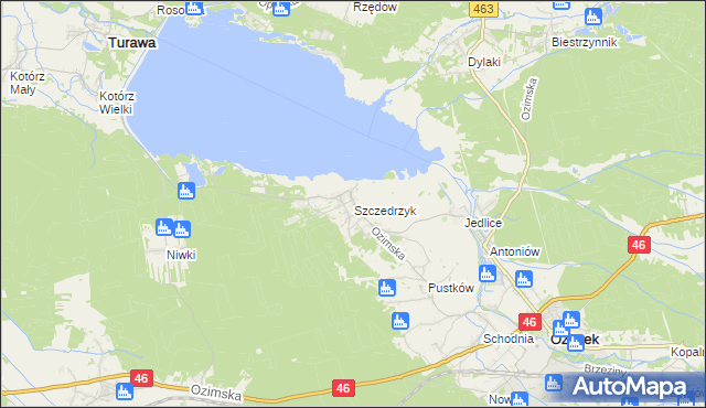 mapa Szczedrzyk, Szczedrzyk na mapie Targeo