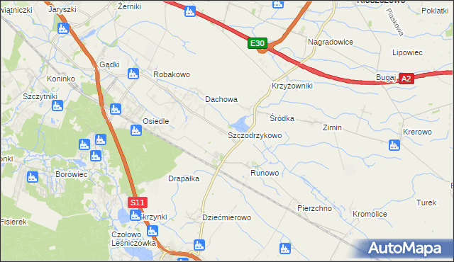 mapa Szczodrzykowo, Szczodrzykowo na mapie Targeo