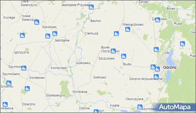 mapa Szczutowo gmina Górzno, Szczutowo gmina Górzno na mapie Targeo