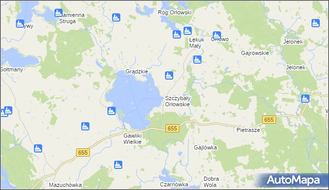 mapa Szczybały Orłowskie, Szczybały Orłowskie na mapie Targeo