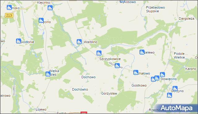 mapa Szczypkowice, Szczypkowice na mapie Targeo