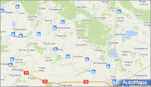 mapa Szczytniki gmina Stopnica, Szczytniki gmina Stopnica na mapie Targeo