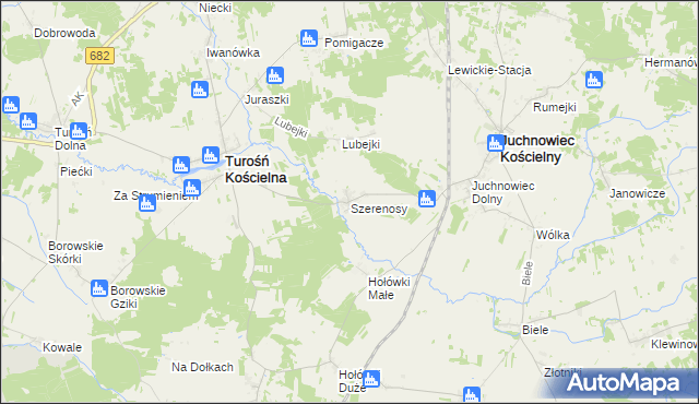 mapa Szerenosy, Szerenosy na mapie Targeo