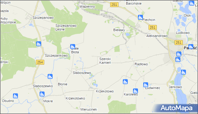 mapa Szeroki Kamień, Szeroki Kamień na mapie Targeo