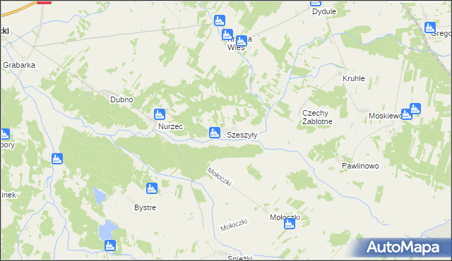 mapa Szeszyły, Szeszyły na mapie Targeo