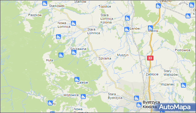 mapa Szklarka, Szklarka na mapie Targeo