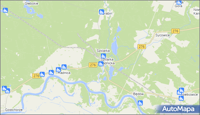 mapa Szklarka Radnicka, Szklarka Radnicka na mapie Targeo