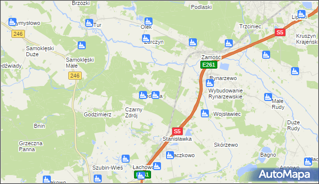 mapa Szkocja gmina Szubin, Szkocja gmina Szubin na mapie Targeo