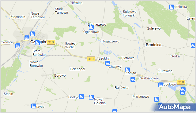 mapa Szołdry, Szołdry na mapie Targeo