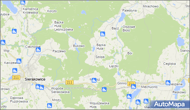 mapa Szopa, Szopa na mapie Targeo