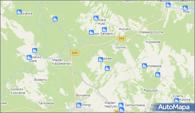 mapa Szopowe, Szopowe na mapie Targeo